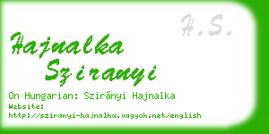 hajnalka sziranyi business card