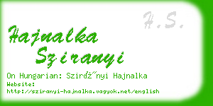 hajnalka sziranyi business card